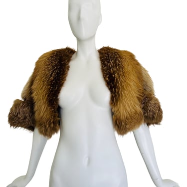 Vintage Brown Fox Fur Capelet