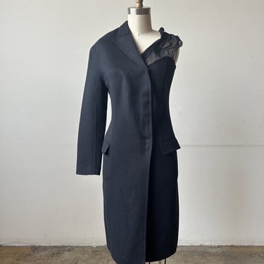 jil sander asymmetric coat dress 