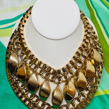 Lucia Large Gold Statement Necklace