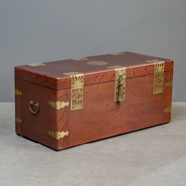 Vintage Painted &amp; Lacquered Storage Trunk
