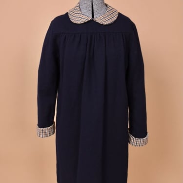 Navy Wool Dress with Peter Pan Collar By Pied Piper, S