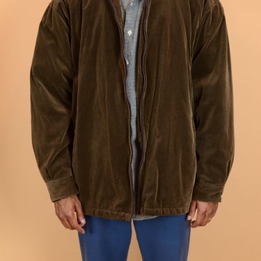 Vintage Brown Corduroy Lined Coat Jacket |  XXL Oversize One Size 