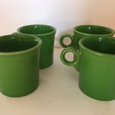 Vintage set of four Fiesta  Green Tom & Jerry Mugs- Excellent Condition 