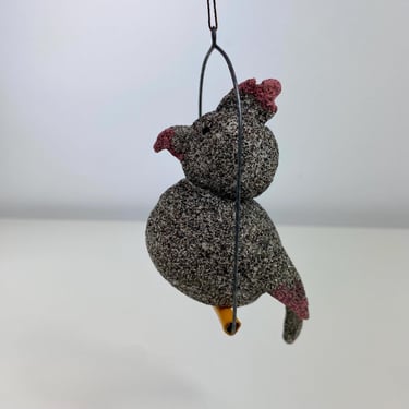 Vintage Glittered Christmas Bird on Swing Perch Ornament, German Glittered Bird Candy Container, West Germany 1957 by Kurt S. Adler Inc. 