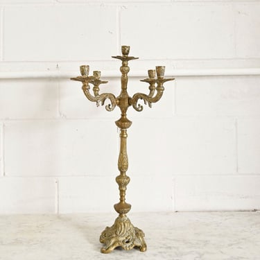 Antique French oversized ormolu ecclesiastical candelabra