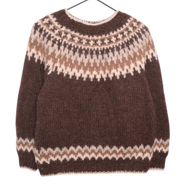 1970s Hand Knit Icelandic Wool Sweater