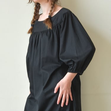 3102d / yves saint laurent black cotton smock dress / | Persephone Vintage  - Los Angeles, CA | ATTIC