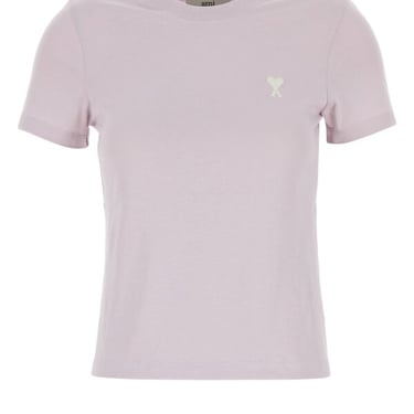 Ami Women Lilac Cotton T-Shirt