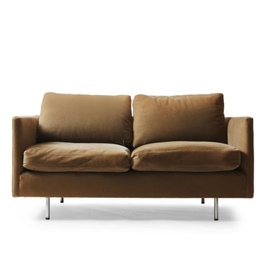 Settee on Tubular Steel Legs by Benjamin Thompson for Design Research Inc