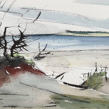 Eve Nethercott, Ogunquit Beach, Watercolor on Paper 