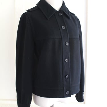 Pendleton - 1970s - Women's 10 - Black - Wool - Peacoat - Jacket 