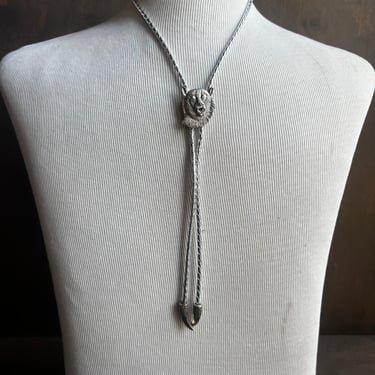 Silver Bear Bolo Tie