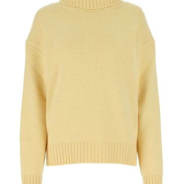 Jil Sander Woman Pastel Yellow Cashmere Blend Oversize Sweater