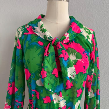 Vintage 60s Mod Psychedelic Floral Nylon Micro Mini | T. Wrecks Vintage ...