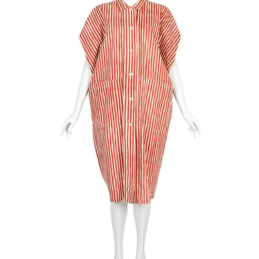 Issey Miyake Vintage SS 1985 Phenomenal Red and White Shibori Print Dress