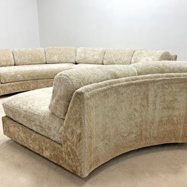 vintage Adrian Pearsall Craft Associates curved serpentine sectional sofa 3pc modular couch mid century 