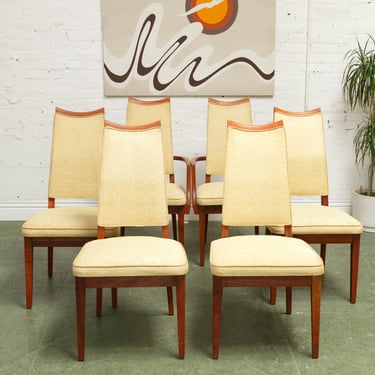 Brown Saltman Set of 6 Dining Chairs