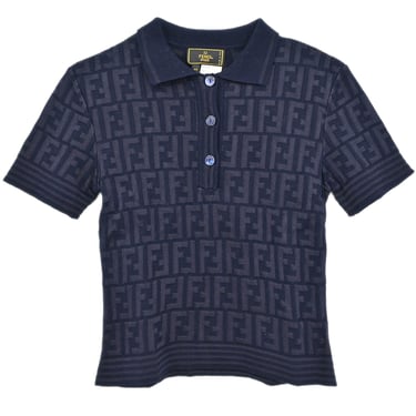 Fendi Zucca Polo Shirt Navy #40
