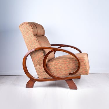 Art deco Armchair/Bent wood armchair/halabala lounge chair/ mid century arm chair/art deco armchair/ 60s chair/ retro chair/ lounge armchair 