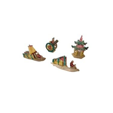 Mini Asian Motif Ceramics- Lot of 4 