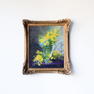 Le Mimosa Floral Oil Painting