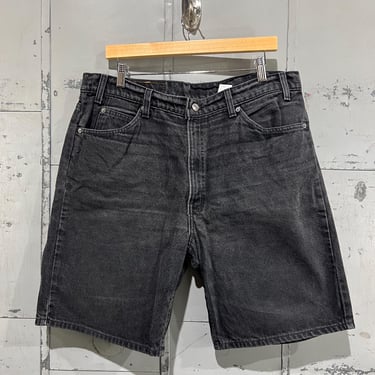 38” 90s Orange Tab Levi's Loose Fit Y2K Aesthetic Streetwear Basic Essential Skater Style black denim Shorts 38 Waist jorts 