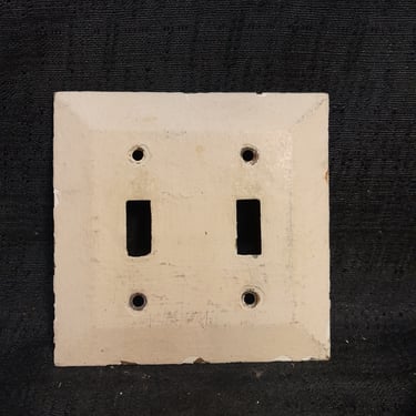 Painted Brass Double Toggle Outlet Cover 4.5 x 4.5