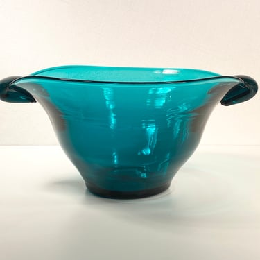 Blenko Blob Handled Bowl 