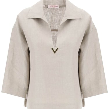 Valentino Garavani Linen Canvas Tunic Garment For Women