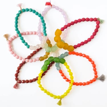 NPT Recycled African Glass Bracelet - choose your colors