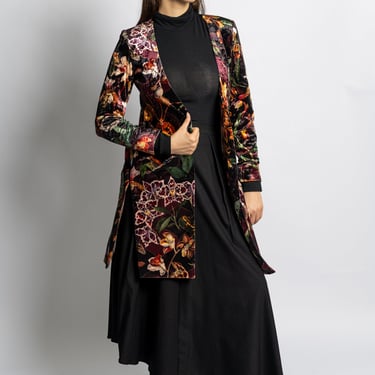 Orquidea Tigre Printed Velvet Kimono