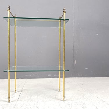 Brass and glass neoclassical coffee table, 1970s - vintage brass coffee table - vintage coffee table 