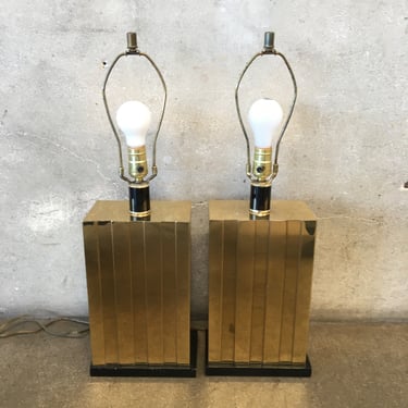 Pair of Vintage Brass Table Lamps