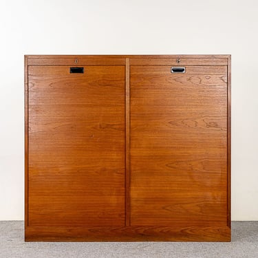 Danish Modern Teak Double Door File Cabinet - (321-339) 