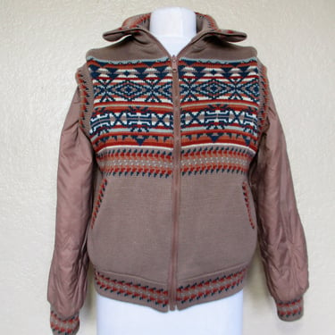 Vintage 1970s Andy Johns Reversible Ski Jacket, Medium Women, Skiwear, Puffer Jacket 
