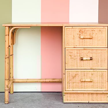 Cute Rattan Writing Desk
