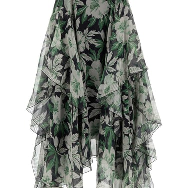 Loewe Women Printed Silk Skirt