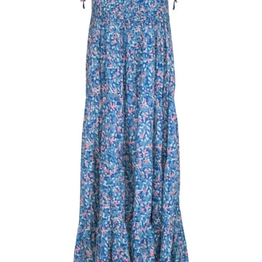 Mirth - Blue & Pink Floral Print Maxi Dress Sz S