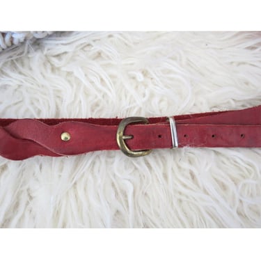 Vintage Woven Leather Belt - Women display picture 3