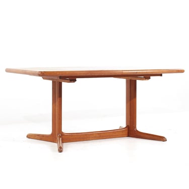 Dyrlund Style Mid Century Danish Teak Expanding Dining Table with 2 Leaves - mcm 