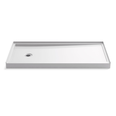 NEW Open-Box Kohler Rely® Alcove Shower Base with Left Drain in White K-8643-0