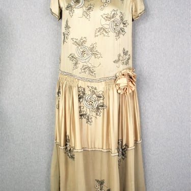 Troubled Past - 1920's - Silk - Beaded - Flapper Dress - True Gatsby Girl 
