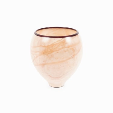 Vintage Pink Alabaster Vase Stone 