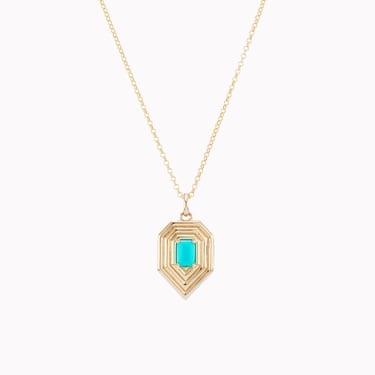 Turquoise Revival Teardrop Necklace