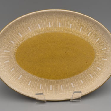 Denby Ode 9" Oval Serving Platter | Vintage British Stoneware Dinnerware Serveware 