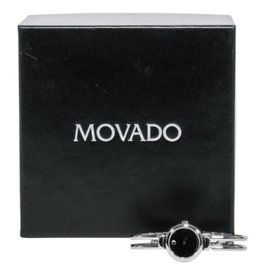 Movado - Silver Stainless Steel Watch w/ Black Dial
