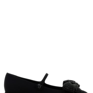 Valentino Garavani Women Black Fabric Ballerinas