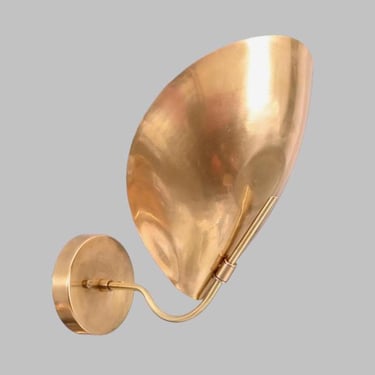 OVERSIZE BRASS SCOOP wall sconce 