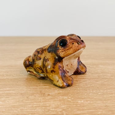 Vintage Ceramic Toad Sculpture Made in Japan 