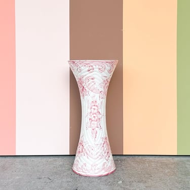 Pretty Pink and White Umbrella Stand